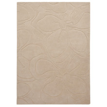 Cream Romantic Magnolia Hand-Tufted Rug