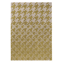 Mustard Houndstooth Outdoor Rug