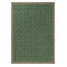Jade Green T Monogram Outdoor Rug