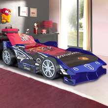 Blue Speed Racing Single Bed
