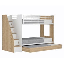 Cruz Trio Single Bunk Bed & Cabinets