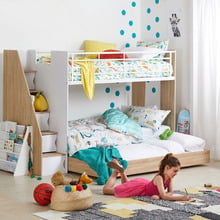 Cruz Trio Single Bunk Bed & Cabinets