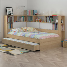 Quentin King Single Bed with Wall & Tower Bookcase