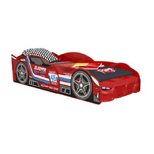 Yasin Adjustable Racing Car Bed with Long Single Mattress