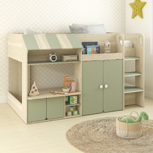 Sage Green Naomie Single Loft Bed with Mattress