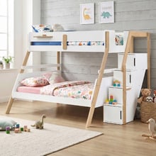 Ethan Single Over Double Bunk Bed with Staircase