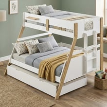 Ethan Single Over Double Bunk Bed with Single Trundle