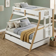 Ethan Single Over Double Bunk Bed with Double Trundle