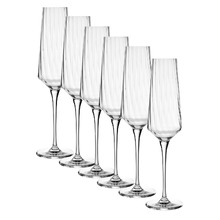 Lumi 200ml Crystalline Champagne Flutes (Set of 6)