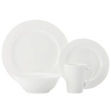 16 Piece Pearlesque Rim Fine Bone China Dinner Set