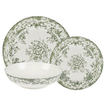 12 Piece Rosetta Porcelain Coupe Dinner Set