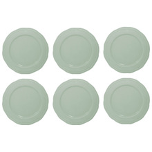 Florence Scalloped Rim Porcelain Dinner Plates (Set of 6)
