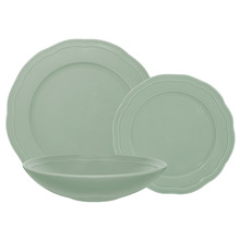 12 Piece Florence Scalloped Rim Porcelain Dinner Set