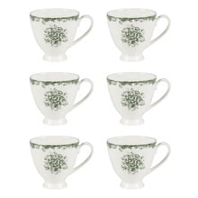 Rosetta 310ml Footed Mugs (Set of 6)