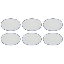 Cafe Blue Porcelain Appetiser Plates (Set of 6)