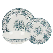 12 Piece Rosetta Porcelain Coupe Dinner Set