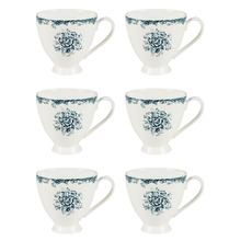 Rosetta 310ml Footed Mugs (Set of 6)