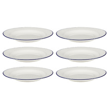Cafe Blue Porcelain Soup Bowls (Set of 6)
