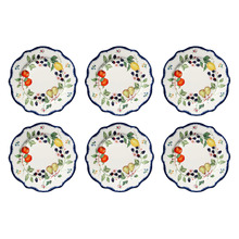 Frutta Scalloped 19cm Porcelain Side Plates (Set of 6)