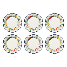 Frutta Scalloped 27cm Porcelain Dinner Plates (Set of 6)