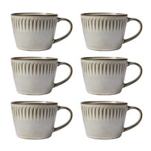 Leros 430ml Stoneware Coffee Mugs (Set of 6)