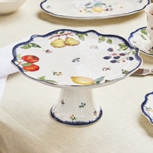 Frutta Scalloped 20cm Porcelain Footed Cake Stand