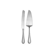 2 Piece Brocade Stainless Steel Cake Serving Set