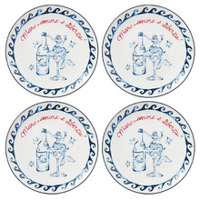 Mermaid Porcelain Coupe Side Plates (Set of 4)