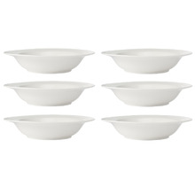 Cordone Porcelain Pasta Bowls (Set of 6)