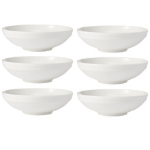 Cordone Porcelain Coupe Bowls (Set of 6)