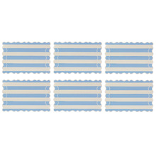 Stripes Banda Scallop Placemats (Set of 6)
