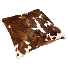 Tri-Colour Cow Hide Cushion