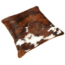 Tri-Colour Cow Hide Cushion