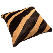 Zebra Tan Cow Hide Cushion