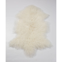 Ivory Mongolian Sheepskin Rug