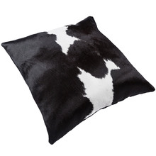 Black & White Asari Cow Hide Cushion
