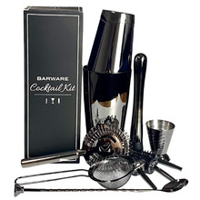 10 Piece Black Professional Home Bar Kit