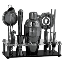 14 Piece Black Chrome Cocktail Set
