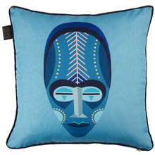 Blue Mask Reversible Cotton Cushion