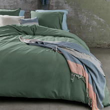 Green Basic Organic Cotton Quilt Cover Set