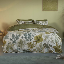 Green Lilian Cotton Quilt Cover Set