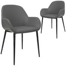 Grey Cobie Fabric Dining Chairs (Set of 2)