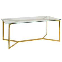 Gold Nilly Glass Dining Table