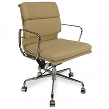 Eames Replica Mid-Back Italian Leather Boardroom Office Chair