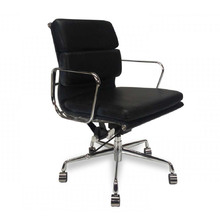 Eames Replica Mid-Back Italian Leather Boardroom Office Chair