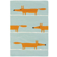 Aqua Fox Hand-Tufted Wool Rug