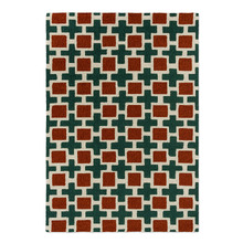 Rust Hatch Hand-Tufted Wool Rug