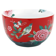 Red Blushing Birds 23cm Porcelain Bowl