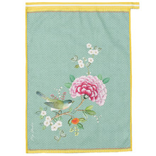 Blue Blushing Birds Cotton Teatowel