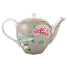 Khaki Blushing Birds 750ml Porcelain Tea Pot